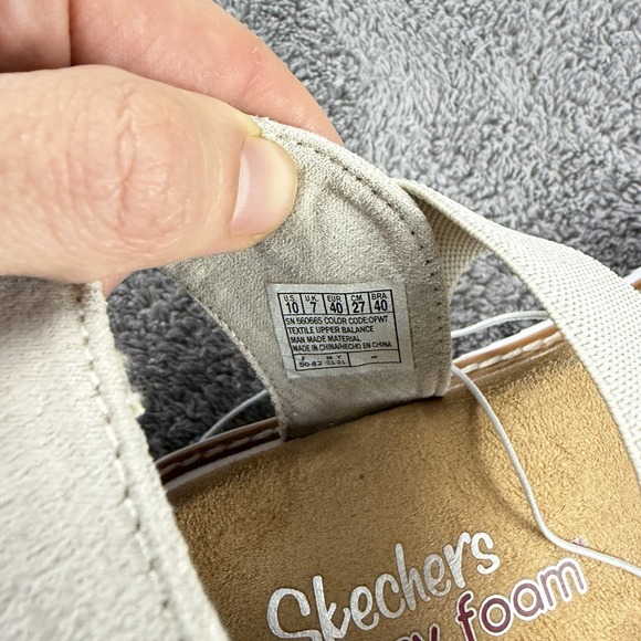 Skechers Memory Foam Womens 10 White‎ Strap Low Wedge Sandals - Picture 11 of 13